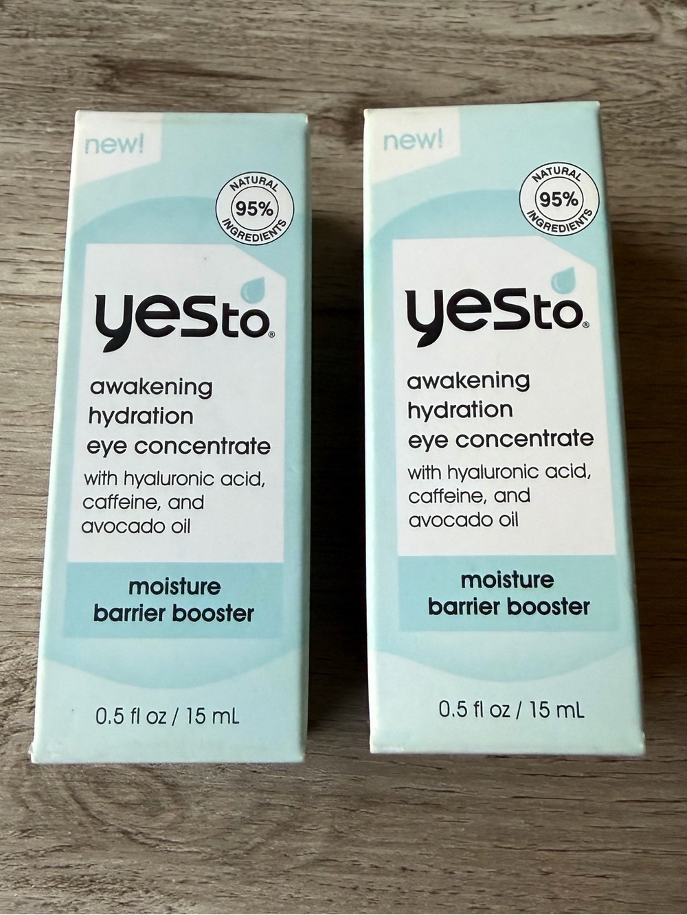 Yes To Awakening Hydration Eye Concentrate Duo Hyaluronic Acid 2 x 15mL NIB